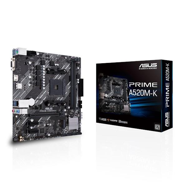 Asus Prime A520M-K Motherboard for AMD AM4 CPU